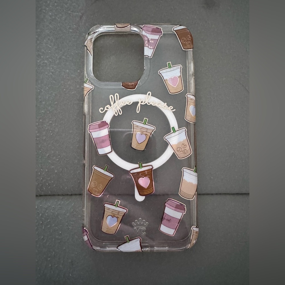 Velvet Caviar 15 pro max Phone Case with coffee cup accents